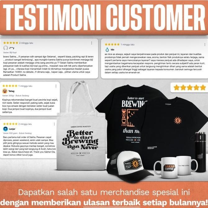 

Kopi Arabika Brazil Cerrado Arabica Coffee Beans 200G Coffe Biji Bubuk