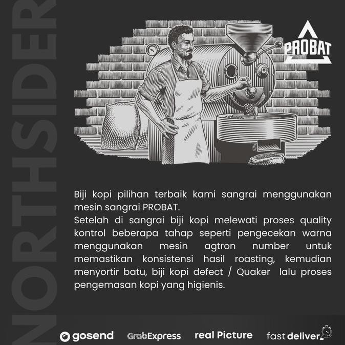 

Northsider Kopi Arabika Toraja Pulu-Pulu Fully-Washed Coffee 200G