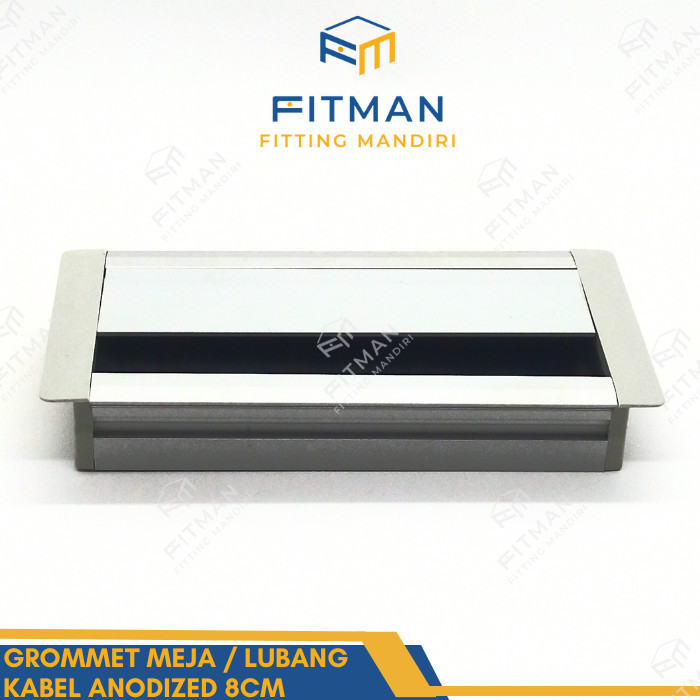 Grommet Meja Kotak Untuk Kabel / Penutup Lubang Kabel Meja Aluminium