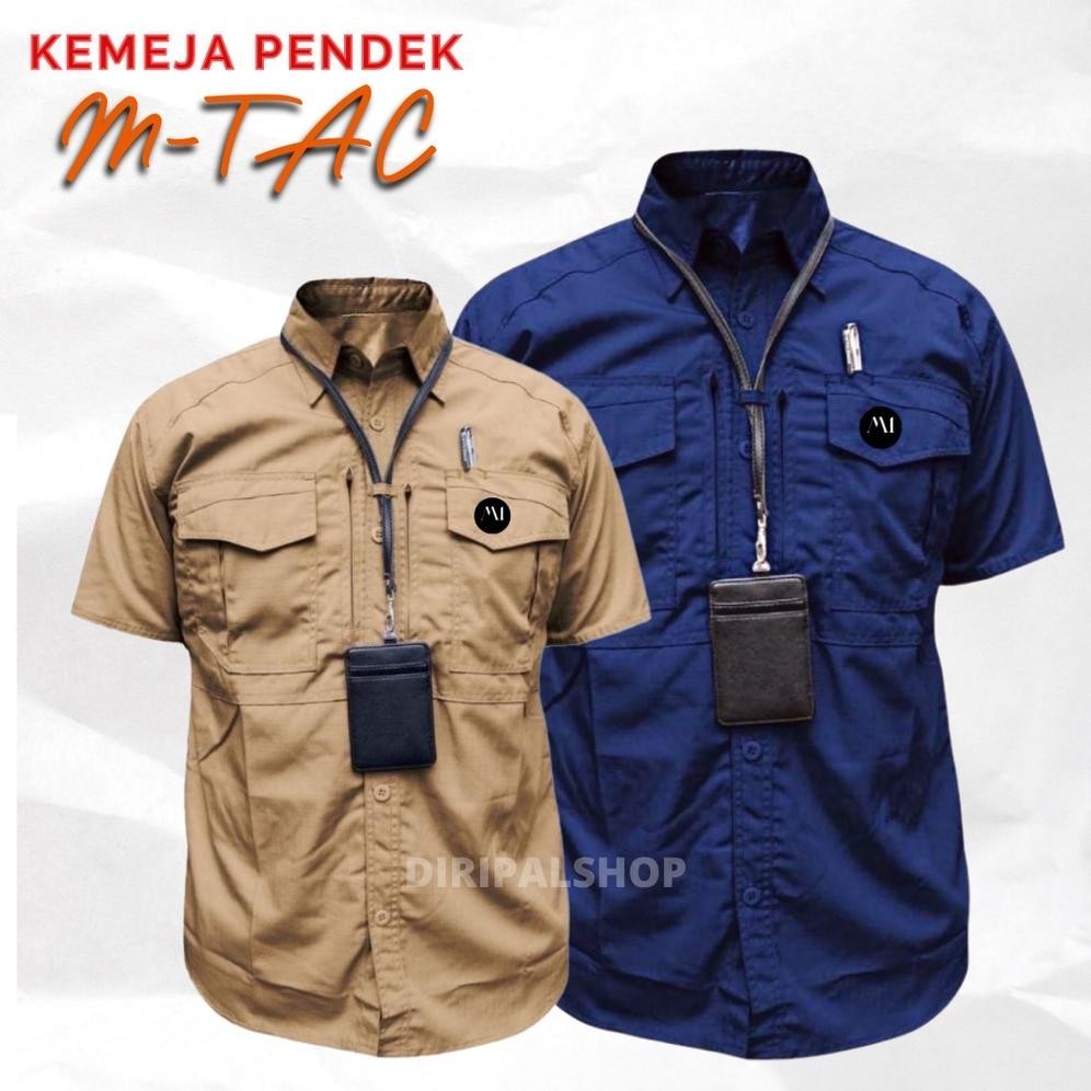 Baju Kemeja Tactical Pria Lapangan Outdoor M Tac Pendek Baju Kerja Proyek Wtac W Tac