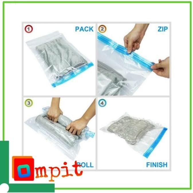 Kris set 4 Kantung Vakum pakaian/ Space Maker/ Vacuum Bag Manual