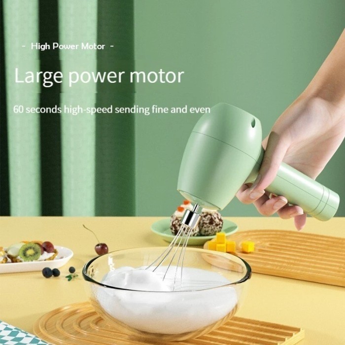 Hand Mixer Whisk Balloon 3 Speed Usb Rechargeable