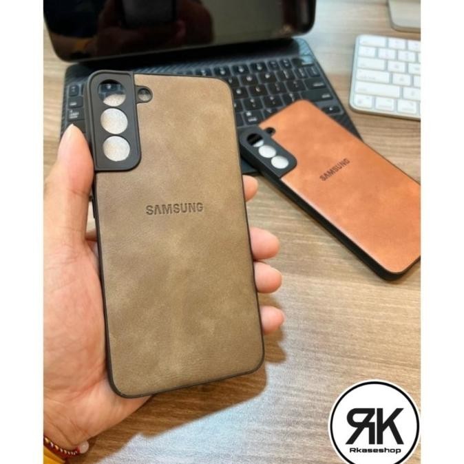 Soft Leather Kulit Emboss Samsung S22 Ultra S22 Plus Case Cover Casing