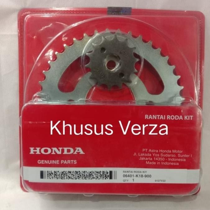 gear set verza 150 K18 set Gear blg dan depan berikut Rantai Ori
