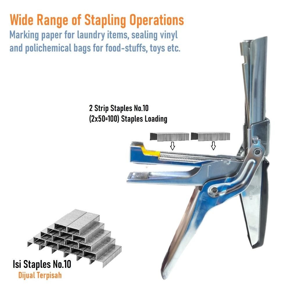 

BISA COD Long Arm Stapler HP-10 / Stapler Jilid HP 10 / Stapler Buaya HP10 Kangaro / Stapler Standar HP-10 / Double Load Stapler No.10 / Hekter Jilid No.10 mb-64