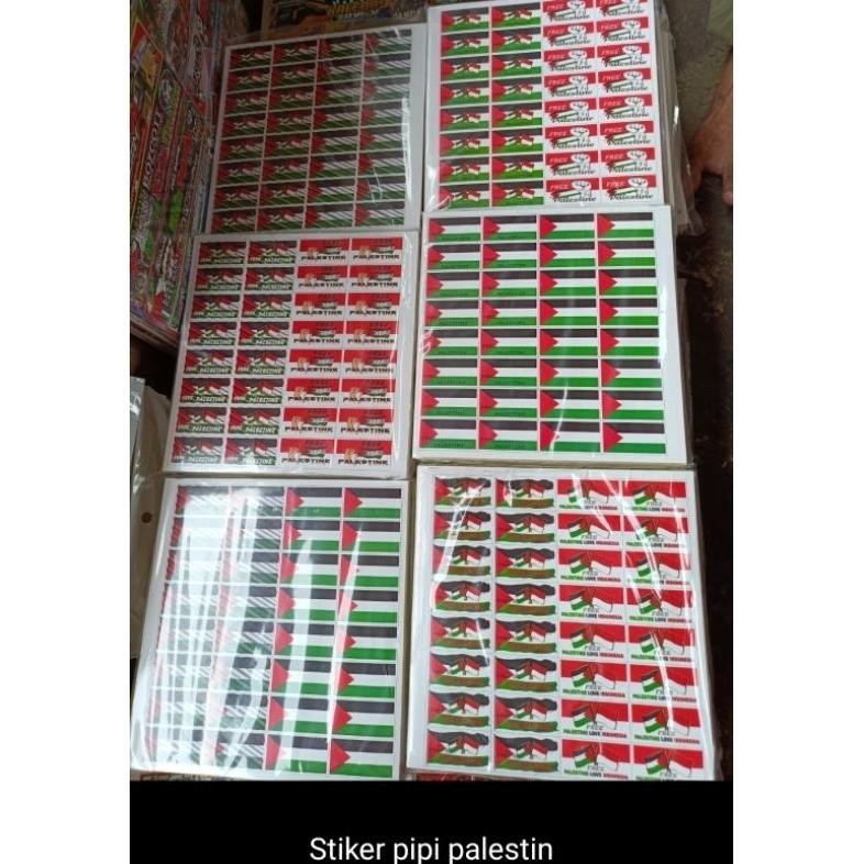 

GH Stiker Pipi Stiker Bendera Palestina 10lmb Mix / 1lmb cutting / 1pc bendera TERLARIS