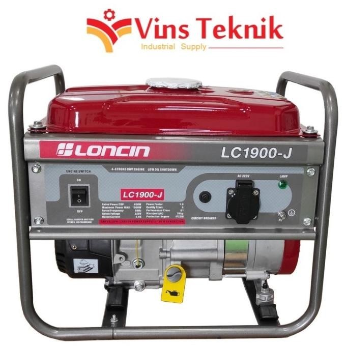 Siap Kirim Mesin Genset Bensin Lc 1900-J Loncin Generator Lc1900-J 850 Watt