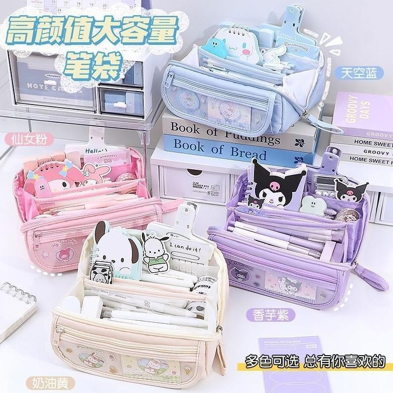 

Sanrio Tempat Pensil Cinnamoroll Baru Anime My Melody Kuromi Penyimpanan Alat Tulis Siswa Perlengkapan Sekolah Ins Kawaii Hadiah Lucu