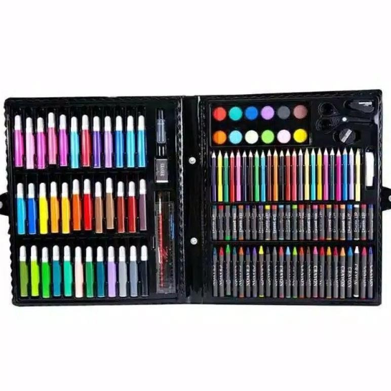 

fn-56 Barangunik2021 -Art Set Isi 150 Pcs Pensil Warna Set Anak Crayon Full Set Alat Lukis /Crayon Set 150Pcs Original