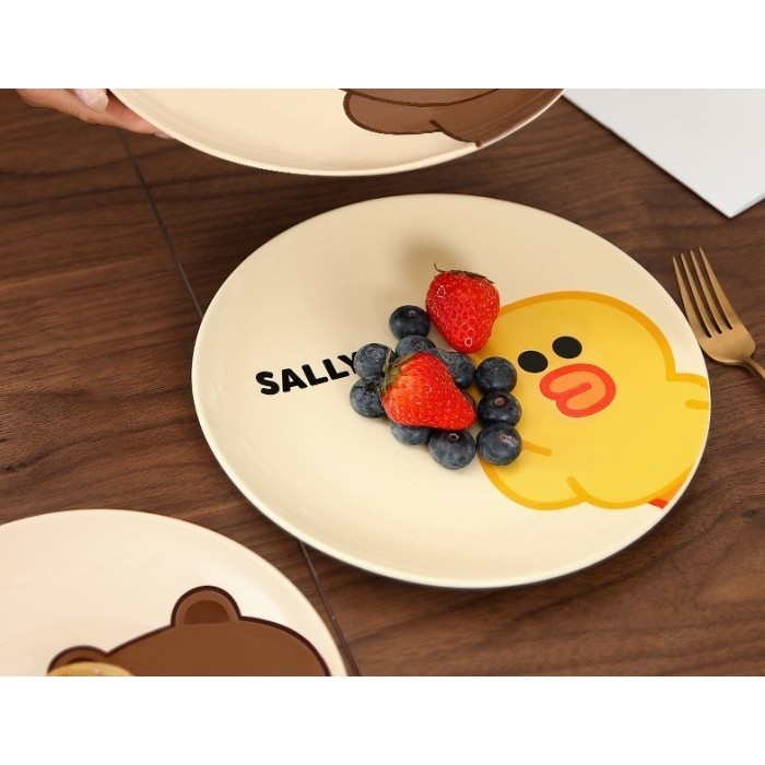 Piring Makan Sedang Line Friends Ceramic Medium Plate 8,5 Inch 21,5Cm