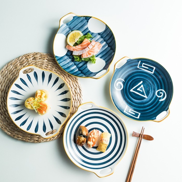 Japanese Kidos Circle Pan / Piring Makan Anak Keramik / Piring Kartun