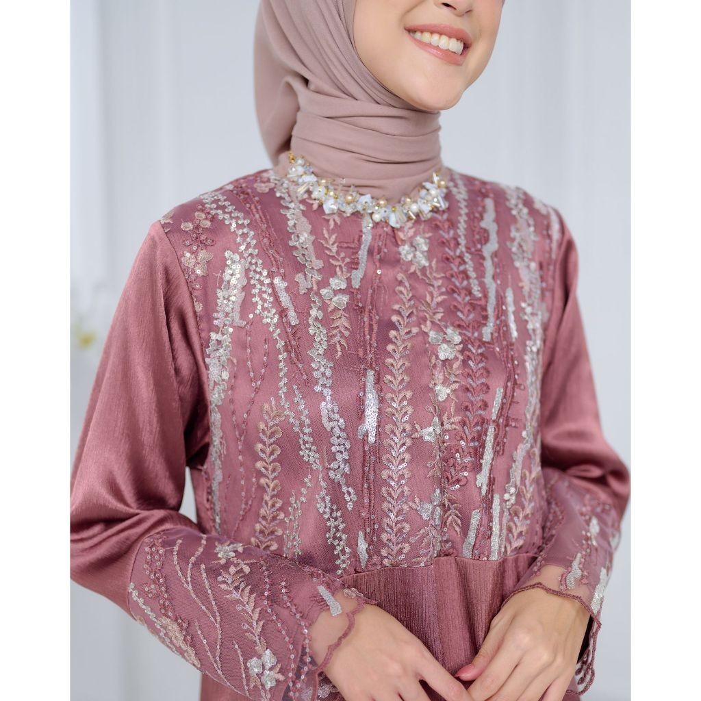 Clarinda Dress - Gamis Nita - Dress - Baju Muslim - Kheva Mauza