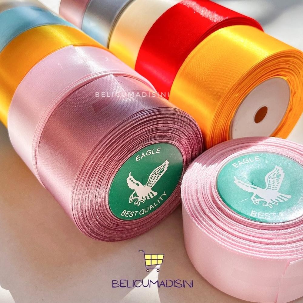 

Pita Satin Merk Eagle Import Taiwan 4Cm / 25 Yard / 2,5 Cm Warnawarni Colorful Ribbon Hiasan Packing (Promo)