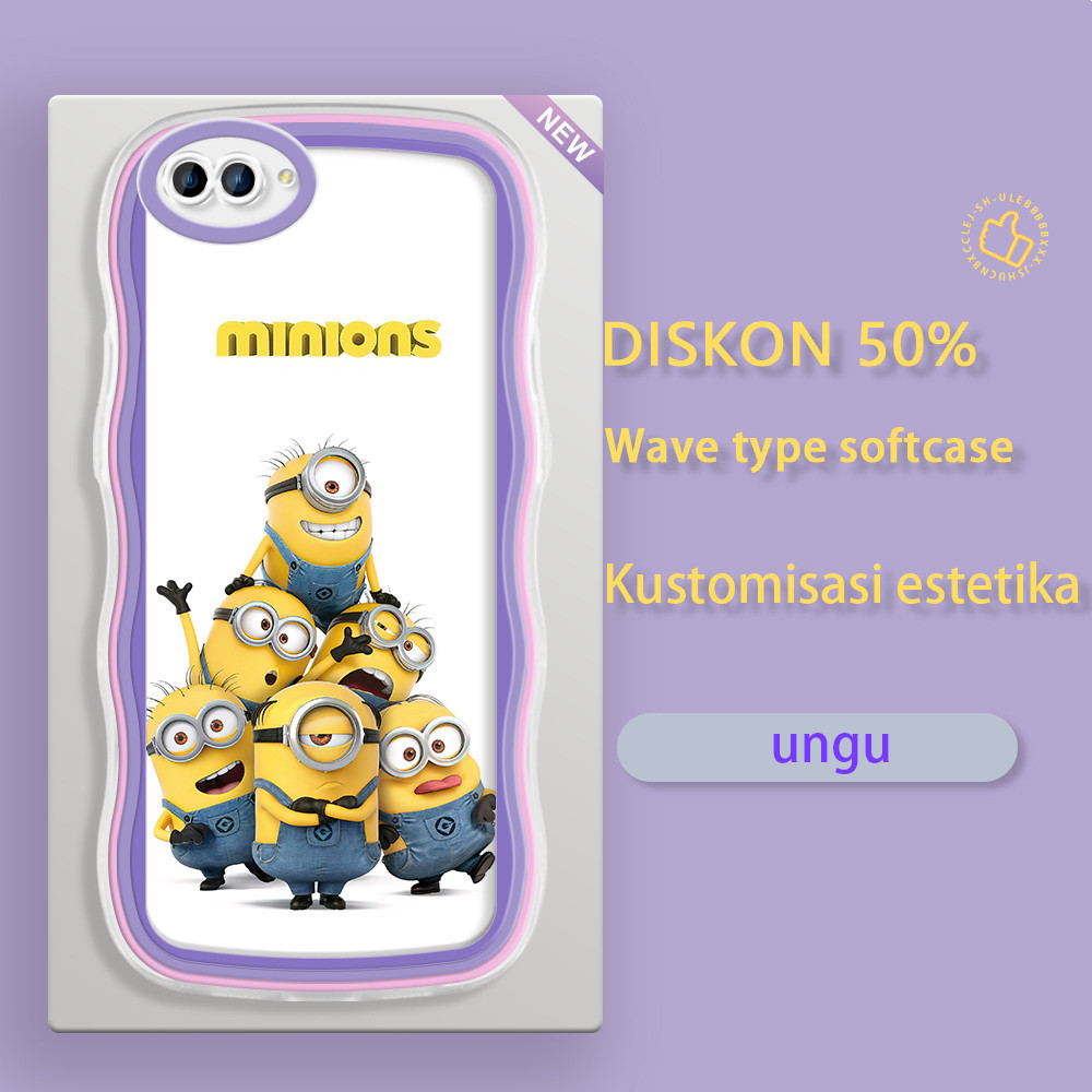 OPPO NEO 9 A3S A5 A7 A5S A9 2020 A12 A12S A12E  Casing Ponsel  Pola Semua karakter Minions  warna-wa