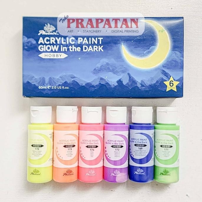

Cat Akrilik Phoenix Glow In The Dark 6x60ml 660S | Acrylic Set