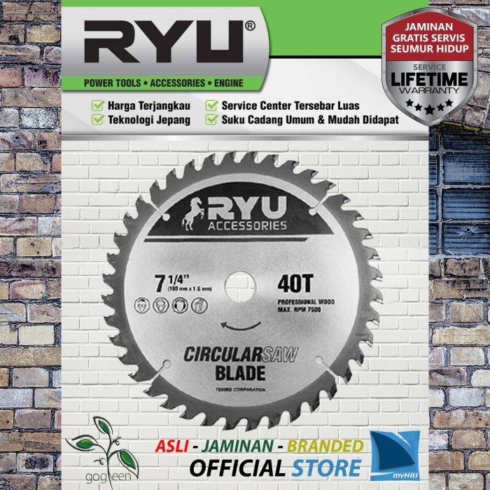 `````````] Pisau Gergaji Kayu 7" inch Mesin Potong - Circular Saw Blade RYU