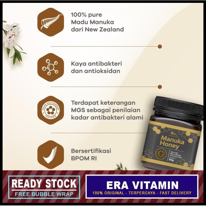 

(500Gr) Mgs 5+ Madu Manuka Farm Honey New Zealand Bpom Umf