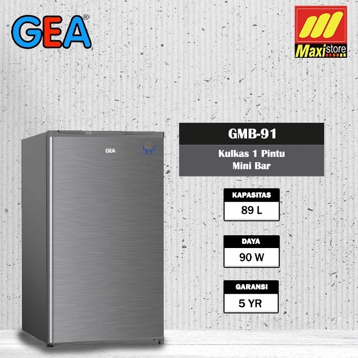 *$*$*$*$] GEA GMB-91 Kulkas 1 Pintu Mini Bar [89 L] - Garansi Resmi