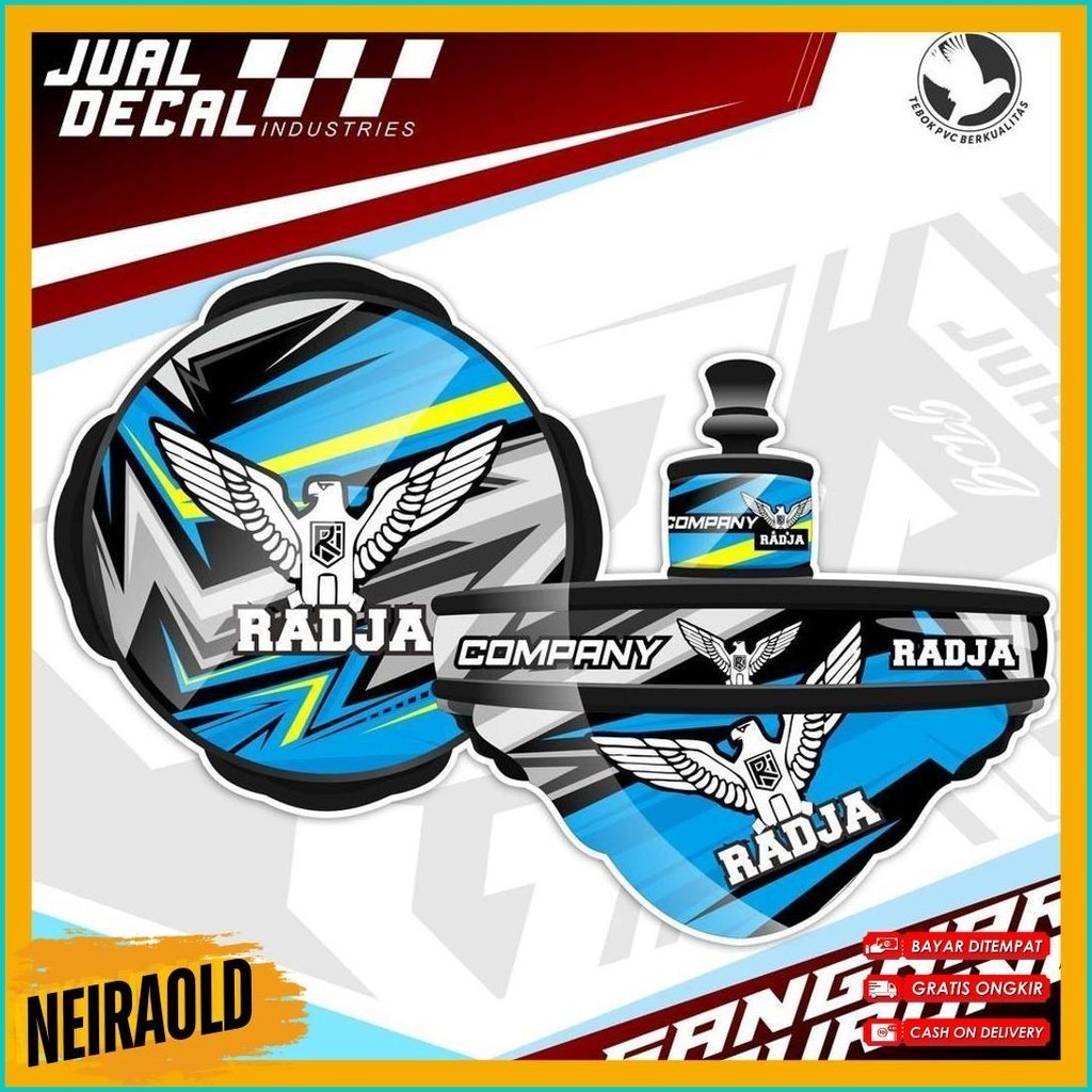 Stiker Sangkar Burung Lovebird Radja Decal Tebok Love Bird Kandang Raja Bulat Bisa Custom Desain (Mu