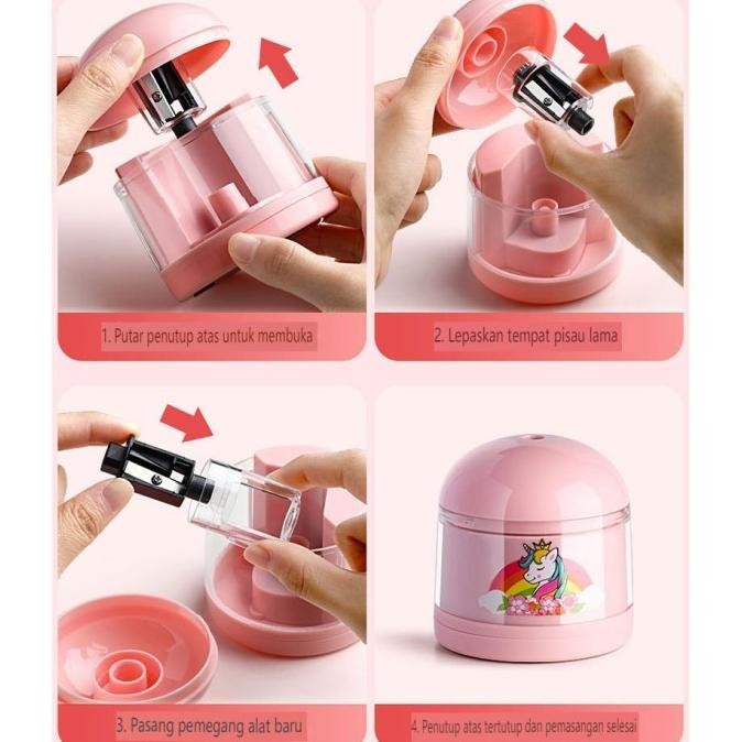 

Murah Electric Stationery Set/Set Alat Tulis/Elektrik Rautan Penghapus TF