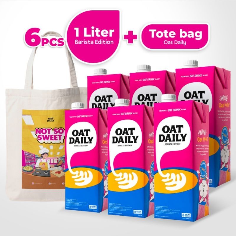 

OAT DAILY Barista Edition 1L @6 Liter Oat Milk FREE Totebag