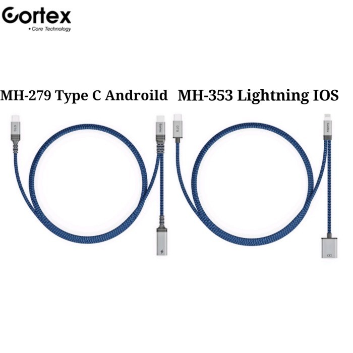 

Cortex MH279 MH353 Kabel OTG Soundd Type C to Type C 2in1 Charger