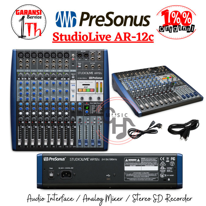 

PreSonus StudioLive AR12c Mixer and Audio Interface