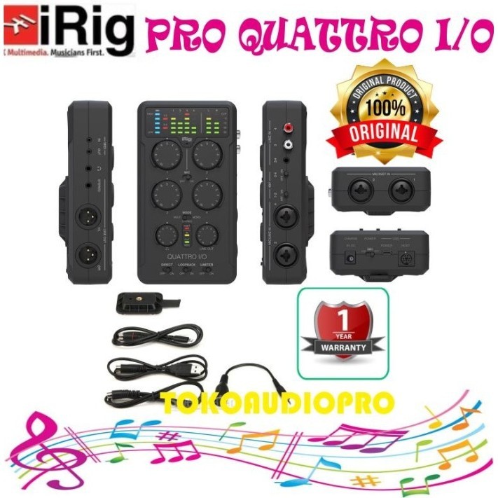 

IK Multimedia iRig Pro Quattro I/O 4x2 USB-A Field Interface