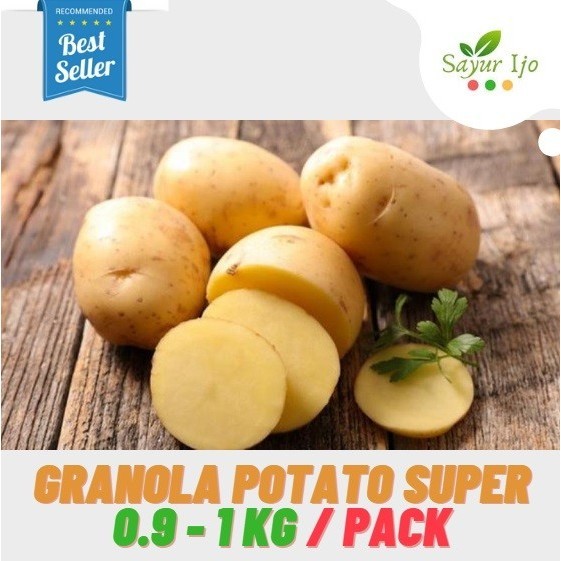 

Terlaris Granola Potato Super 0.9 - 1 Kg/Pack Fresh Kentang Mentega Sayur Segar SALE