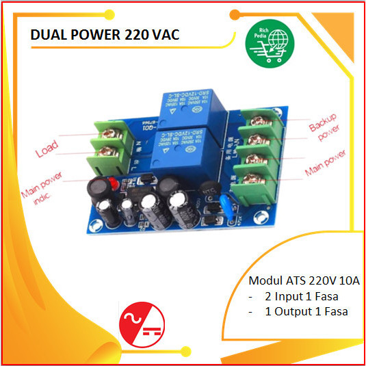 Modul Ats Automatic Transfer Switch Ac Dc Electronic Failure Ups