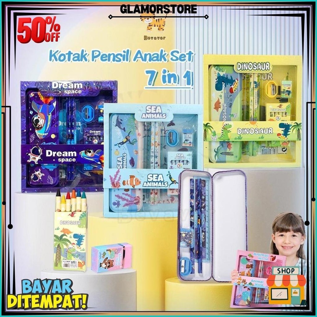 

Id Bevavar 6 In 1 Kotak Pensil Anak Set Sekolah/Stationery Set Lengkap Alat Tulis Set Kotak Pensil Karakter Gratis Ongkir