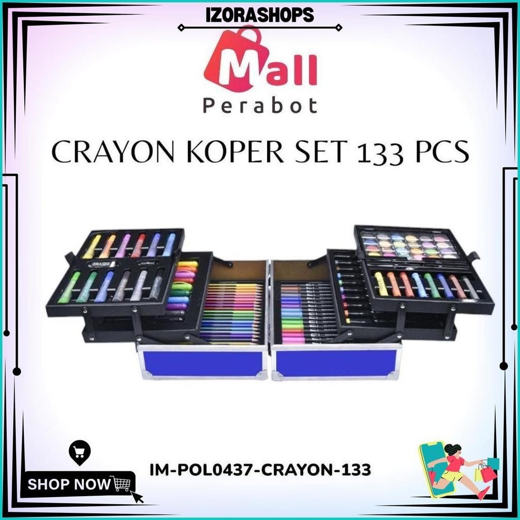 

Mall Perabot | Crayon Warna Anak Set 208 / 150 / 128 / 133 Pcs | Art Full Set | Krayon Mewarnai Anak | Pensil Warna | Perlengkapan Mewarnai Lukis Promo