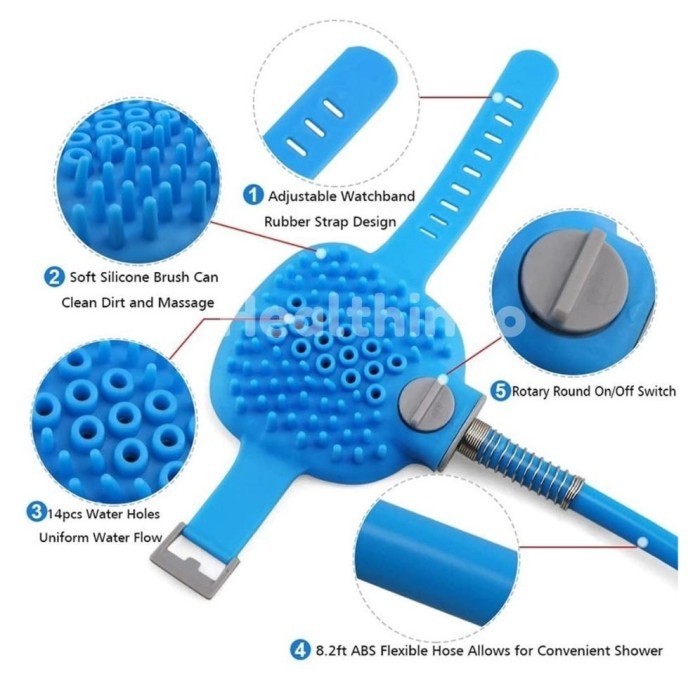 Alat Mandi Anjing Sikat Shower Selang Mandi Kucing Pet Bathing Tools