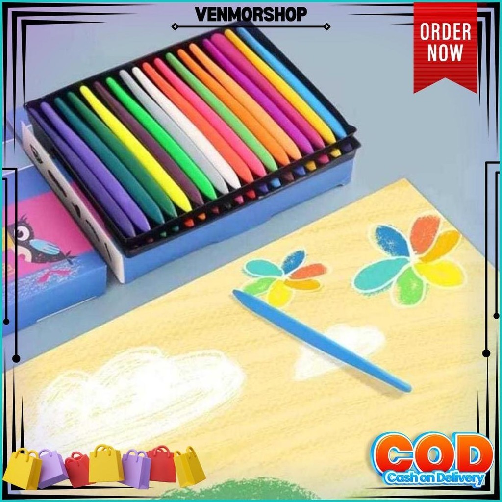 

Crayon Set Viral Anak Anti Air | Anti Patah Isi 12-36 Pcs Best Seller