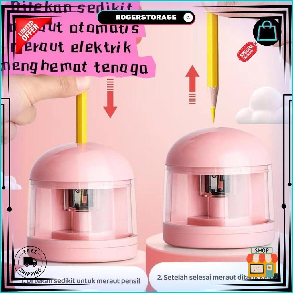 

Electric Stationery Set / Set Alat Tulis Elektrik Fortable Rautan Penghapus Vacuum Pensil 11 In 1 Promo