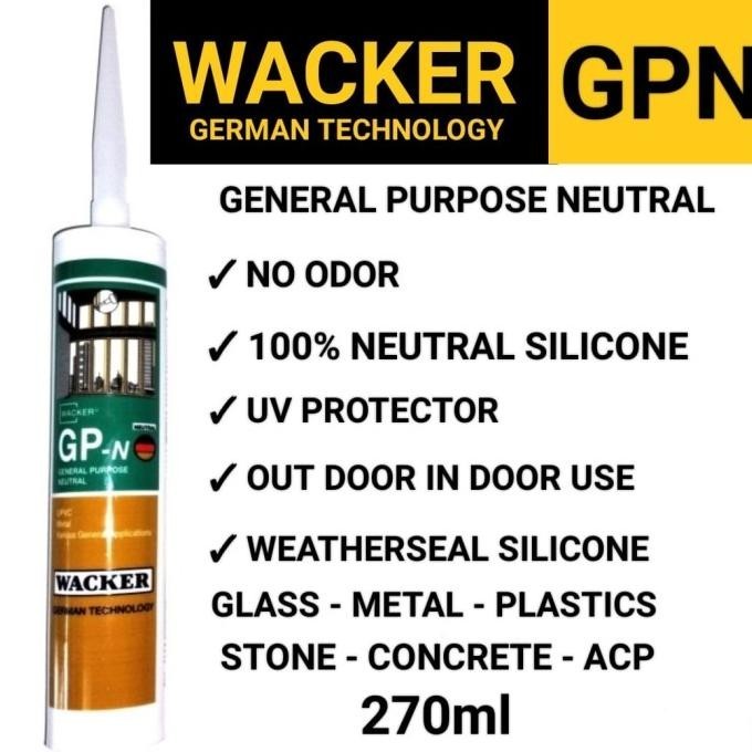 WACKER GPN/Lem Kaca Silicone Sealant Wacker GPN - Harga 1BOX/25botol