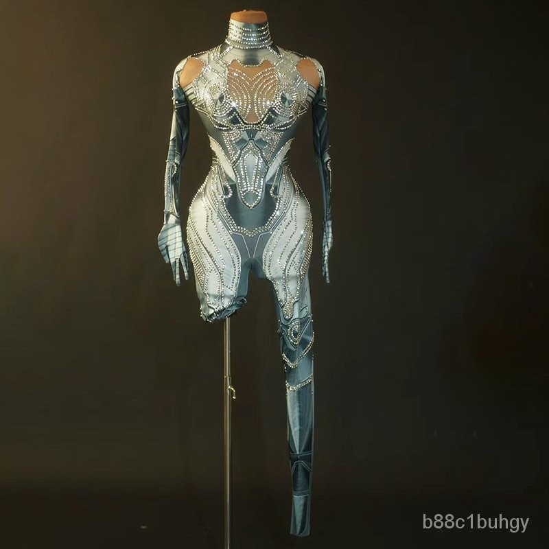 New Mechanical Jumpsuit Capable Workplace Ball Clothing Bar Nightclub Disco Birthday Activity Party 