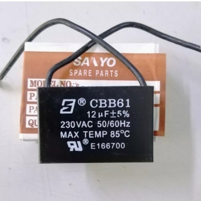 :0:0:0] KAPASITOR POMPA AIR SANYO PH100AN, 101 A ORIGINAL 12mf TERBAIK