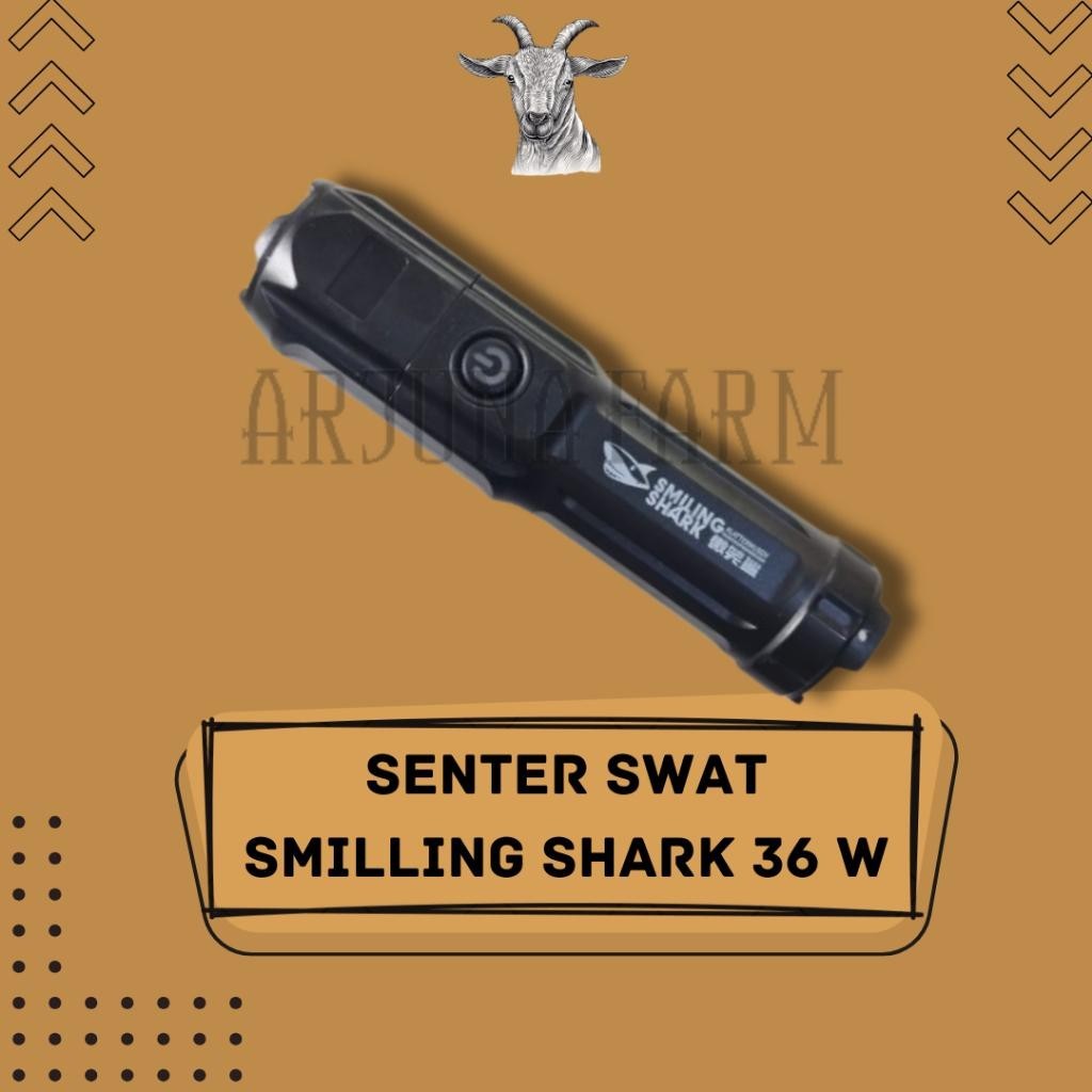 Senter Swat Smilling Shark 36W Lampu Senter Farm