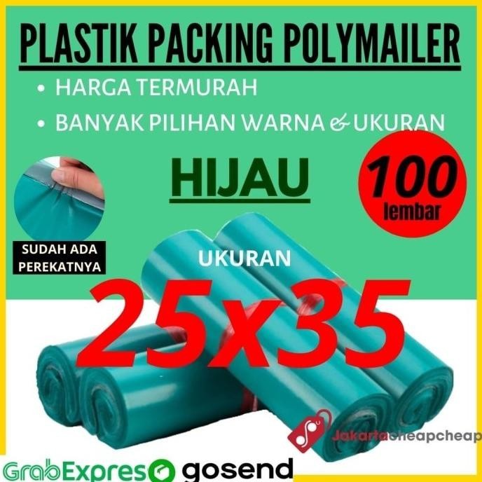 

Plastik Packing Polymailer 25x35 Hijau Amplop Packing Online Termurah