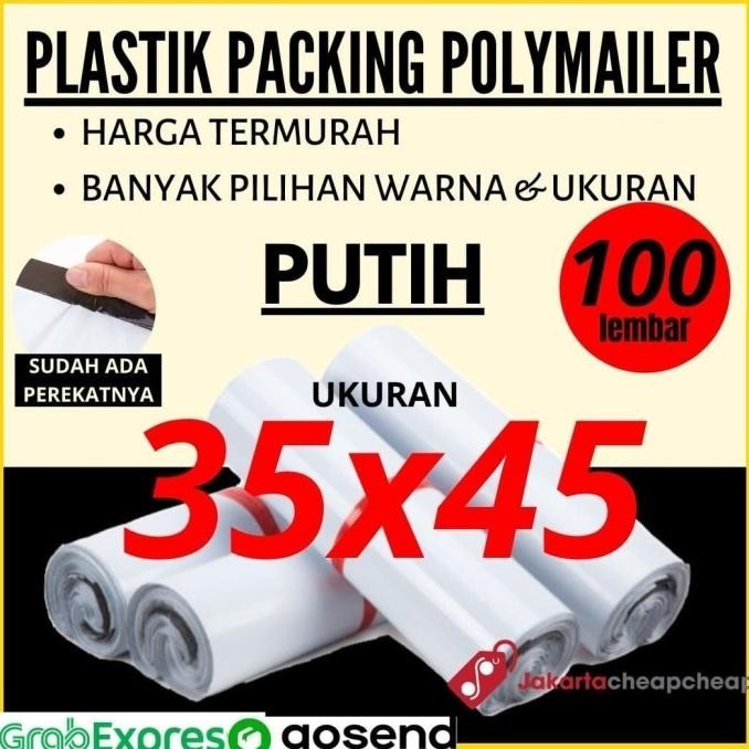 

Plastik Packing Polymailer 3545 Putih Amplop Packing Online Termurah