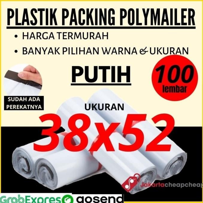 

Plastik Packing Polymailer 38x52 Putih Amplop Packing Online Termurah
