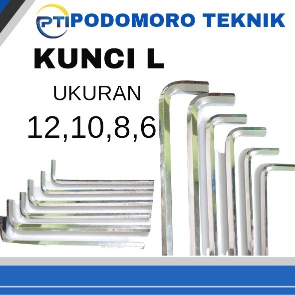 Kunci L Tekiro 6 8 10 12 Mm Kunci L Satuan Per Pcs Merk Tekiro