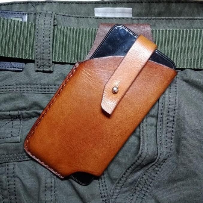 Casing Hp Pinggang Kulit Asli, Aksesoris Handphone Universal