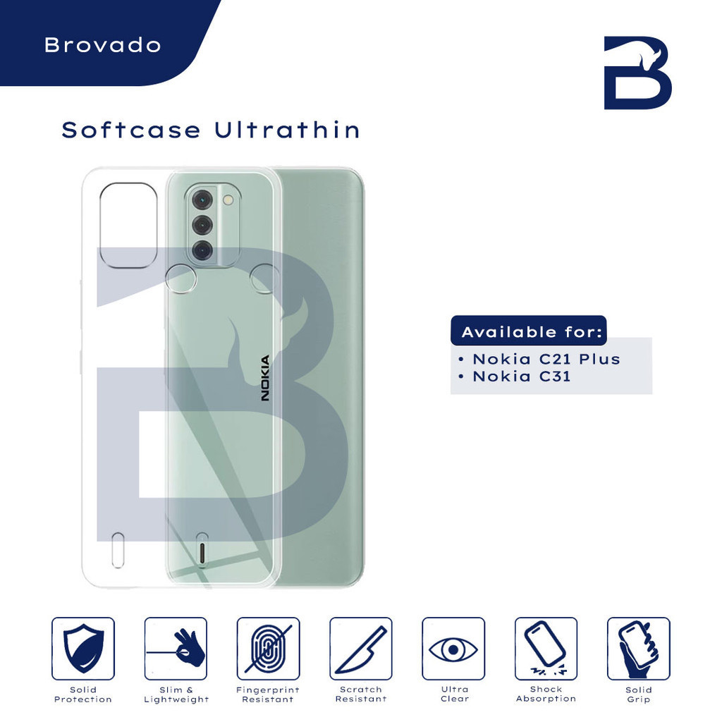 Casing Nokia C21 Plus / C31 Softcase Ultrathin Silikon Jelly Bening