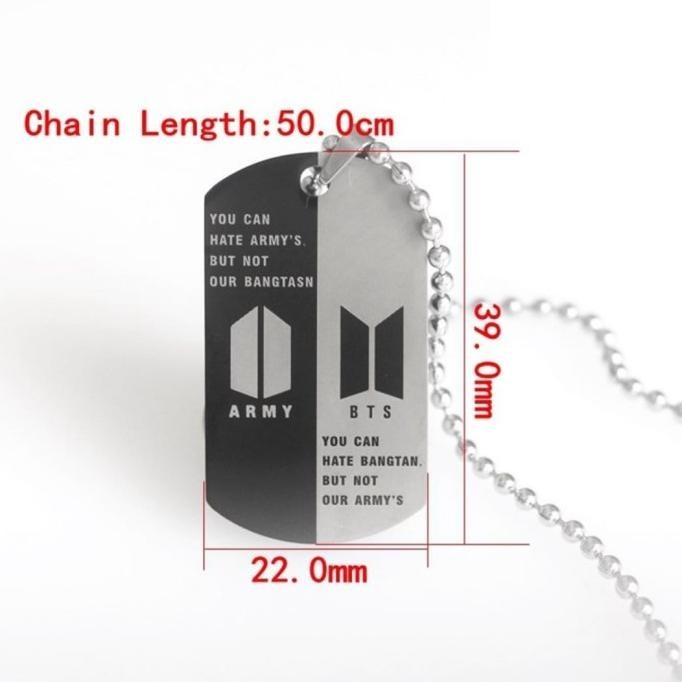 Kalung BTS Rantai Logo Bangtan BTS KPOP Untuk Pria dan Wanita