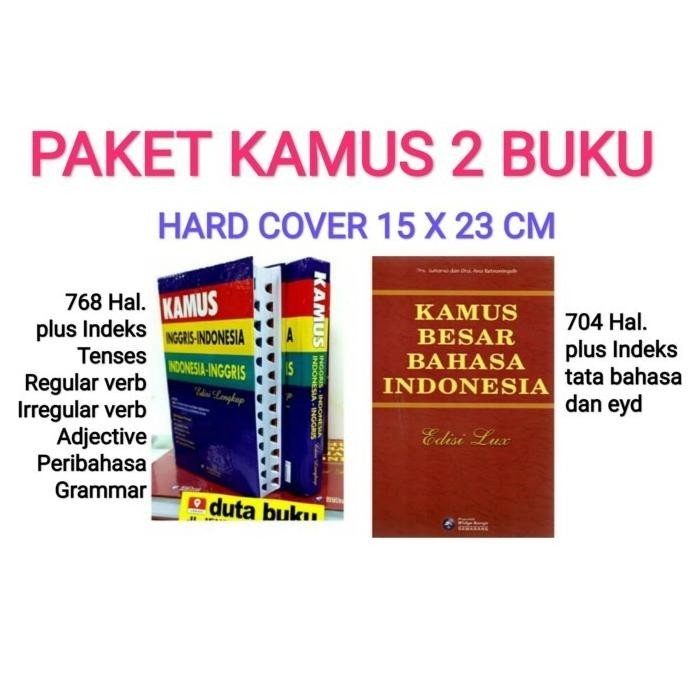 [Baru] Kamus (2 Buku ) Kbbi Besar Bahasa Indonesia Inggris Indonesia Lengkap
