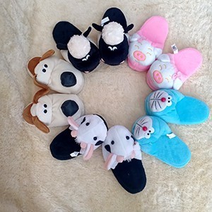 Sandal Slop Wanita // Sandal Slop Boneka Lucu, Sandal Kamar Boneka, Sandal Slop Animal