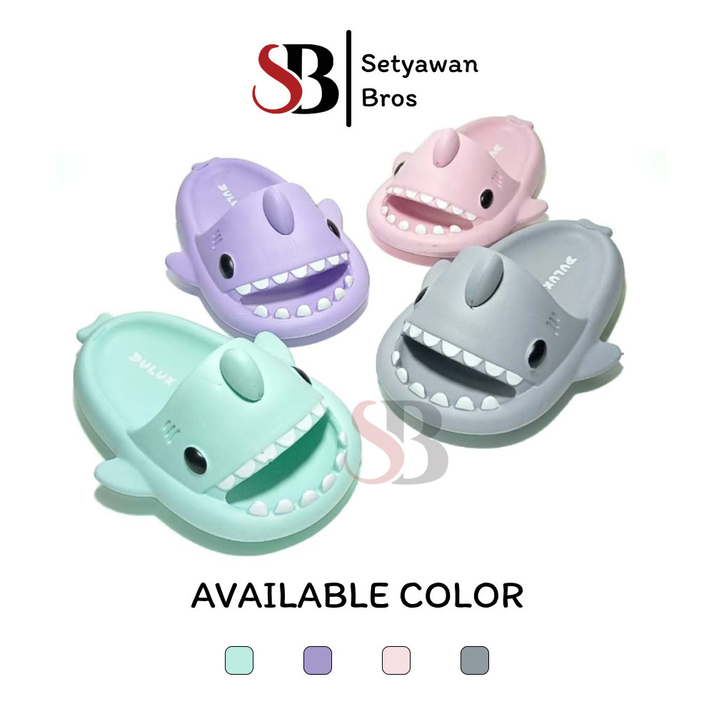Sandal Hiu // Sendal Selop Anak Hiu Lucu Trendy Sandal Ikan Baby Shark Indoor Outdoor Sandal Hiu