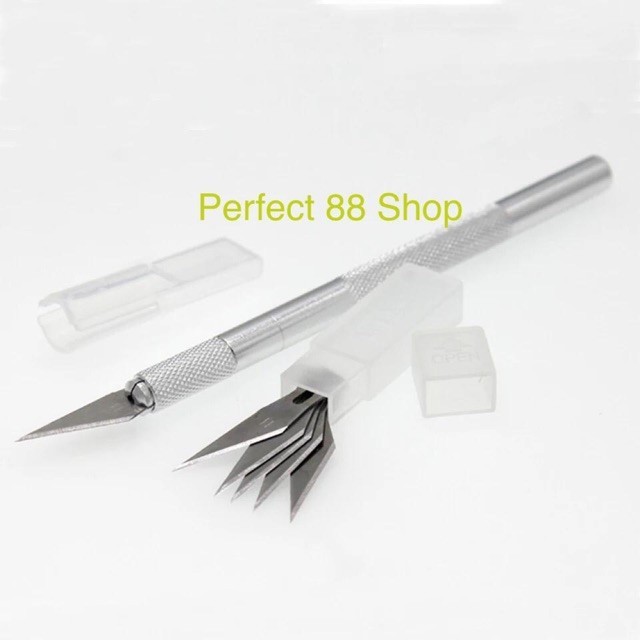 

PROMO !!! Pisau Ic Handphone Set Plus Gagang Aluminium Precision Knife WL9309